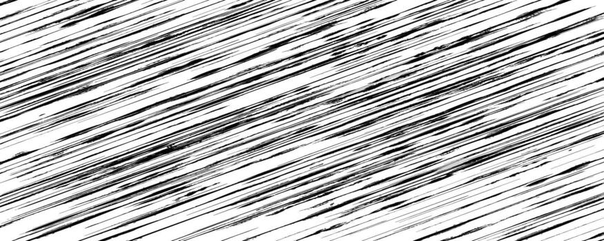 Seamless scratch texture background. Old grunge diagonal brush strokes wallpaper. Distress etched lines surface overlay. Black and white rough slanted stripe backdrop. Weathered pattern vector