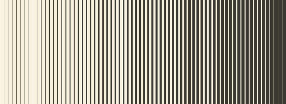 Retro linear halftone gradation texture. Parallel repeating stripe transition background. Fading thick to thin line gradient pattern. Vertical strip wallpaper for overlay, print, cover design. vector