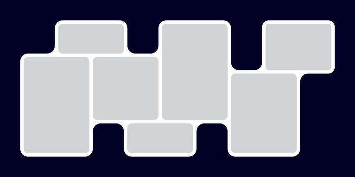 graphic Picture grid layout abstract photo frames template vector