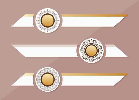 elegante decorativo circulo marco con texto bandera conjunto modelo diseño vector
