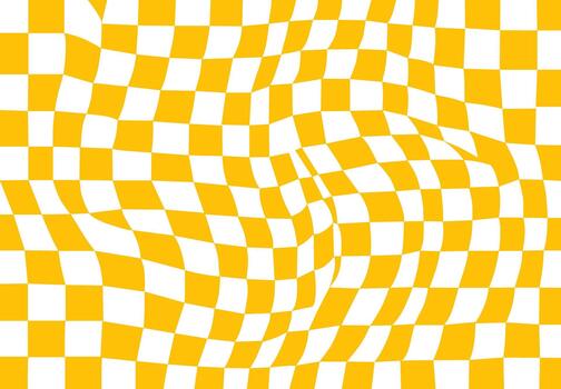 amarillo distorsionado tablero de damas modelo antecedentes vector