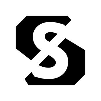 geométrico s monograma con agudo bordes vector