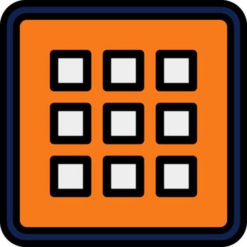 Colored Application Menu Grid Icon vector