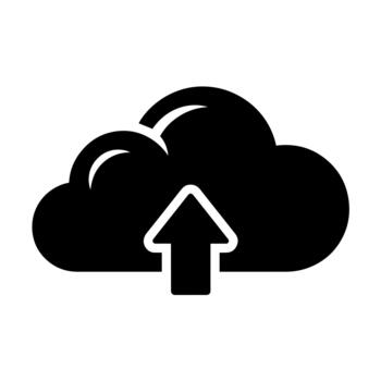 Cloud Upload Icon Data Transfer Symbol for Digital Storage Web Hosting Illustration vector