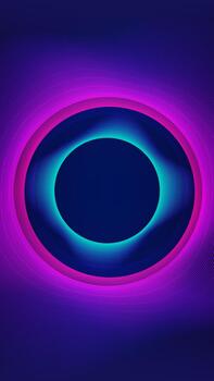 ai asistente futurista antecedentes con neón brillante círculos y datos visualización vector