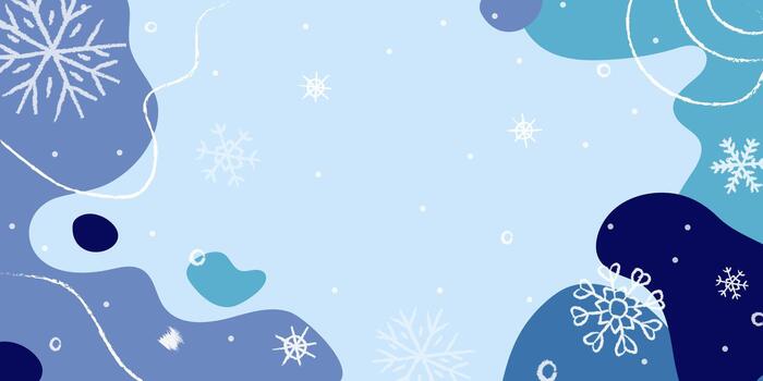 Winter background with abstract patterns and snowflakes in soft blue tones during a quiet season vector