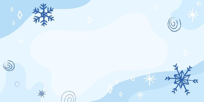 Winter background with blue snowflakes and swirls on a light blue canvas creating a cool atmosphere vector
