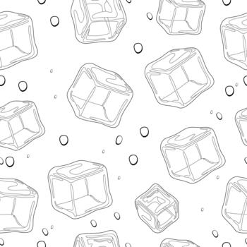hielo cubitos sin costura modelo. hielo bloques fondo, repitiendo modelo. vector