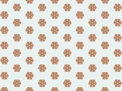 A seamless pattern of symmetrical hexagonal cookie shapes, resembling snowflakes. A geometric design that is ideal for textiles, wallpaper, or decorative art vector