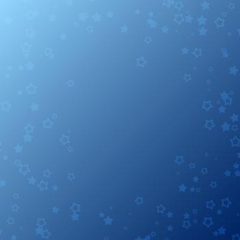 Abstract blue gradient backdrop with scattered stars and copy space in the center. Place for text. Ideal for Merry Christmas and Happy New Year creative projects. illustration. vector