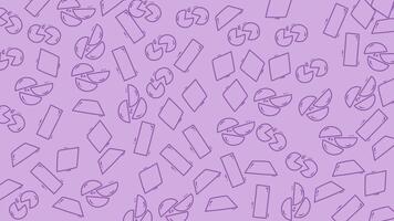 geometrisk ikon slumpmässig mönster slinga bakgrund animation, rörelse baner mall, ikon animering design element video