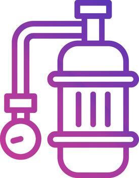 Oxygen Tank Gradient Style Element vector