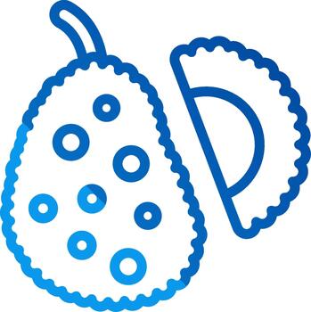 Jackfruit Solid Fill Symbol vector