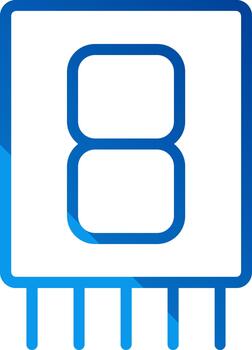 Siete segmento monitor ui Insignia vector