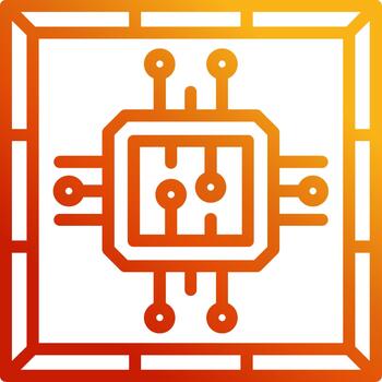 microprocesador ilustrado concepto gráfico vector