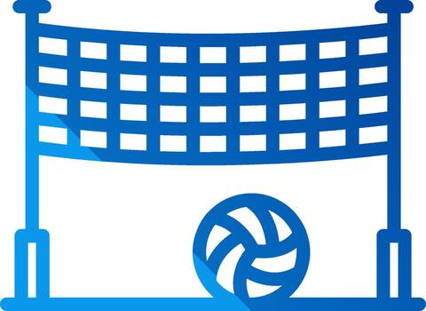 Volleyball Net Minimal UI Element vector
