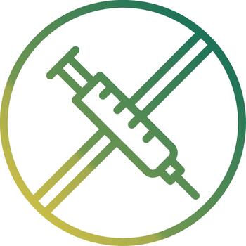 Stop Injection Interface Line Graphic vector