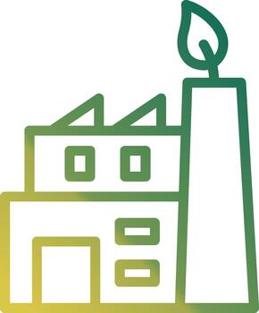 Green Factory Outlined Frame Object vector