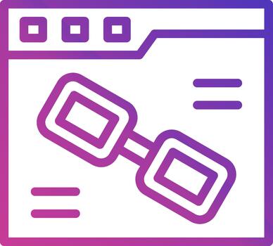 enlace agudo borde visual vector