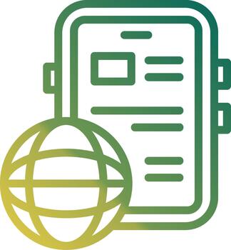 Mobile Application Outlined Frame Object vector