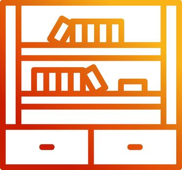 Bookcase Interactive UI Design vector