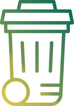 Trash Bin Modern Interface Badge vector