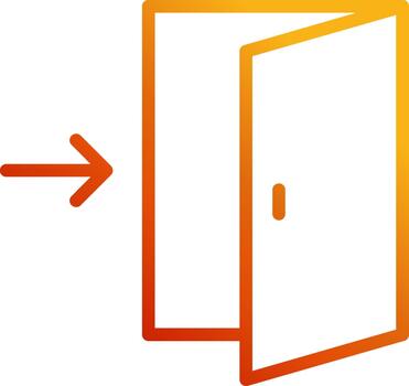 salida puerta digital aplicación concepto vector