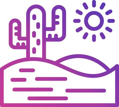 Desert 3D Interface Shape vector