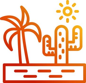 Palm Tree Abstract UI Visual vector