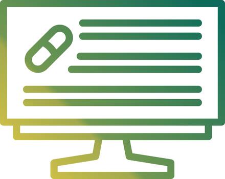 Computer Iconic Line Form vector