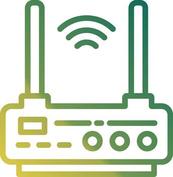 Router Minimal Art Object vector