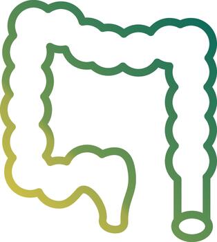 Large Intestine Flat UI Form vector