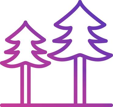 pino árbol degradado estilo elemento vector