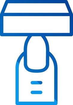 Nail buffer Creative Sketch Element vector