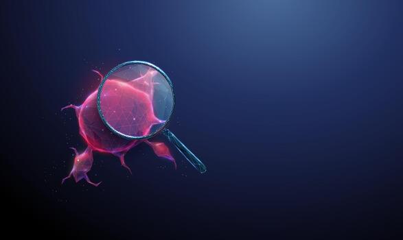 Magnifying glass over digital data representation vector