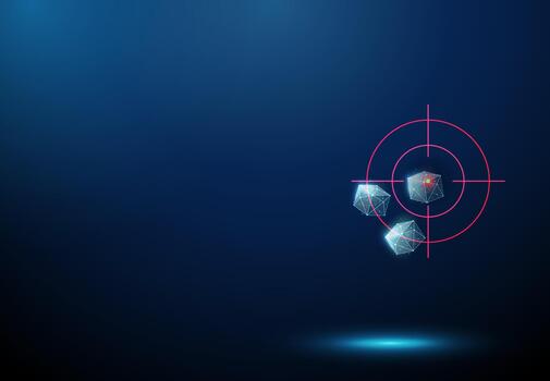 Geometric shapes with targeting design vector