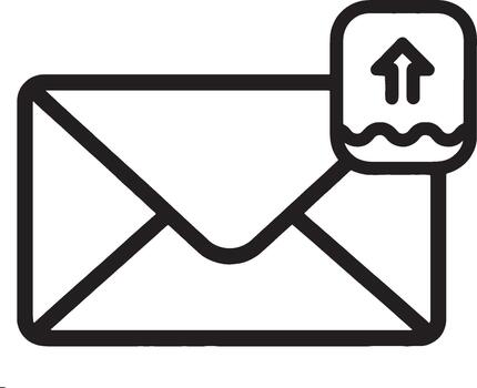 Outgoing Message or Mail Upload Symbol vector