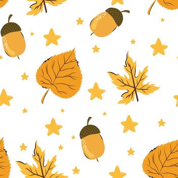 linda otoño sin costura modelo con diferente hoja arce y tilo. antecedentes diseño textil o fondo vector