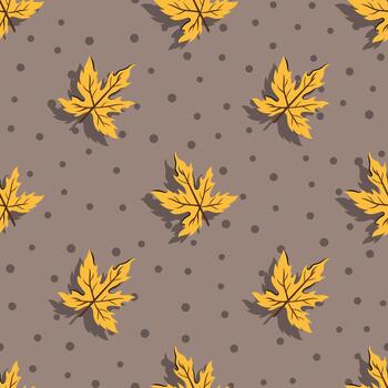 linda otoño sin costura modelo con hoja arce. antecedentes para diseño textil o fondo vector