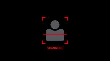 läser in animering ansikte skanna biometrisk säkerhet Identifiering bearbeta teknologi video