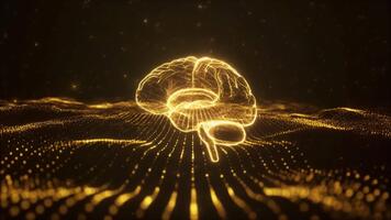 Digital Brain in a Neural Network Environment Represents AI and Data Flow for Modern Technology Concepts video