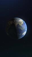 Realistic planet Earth. Spinning globe in outer space. Realistic 3d render. video