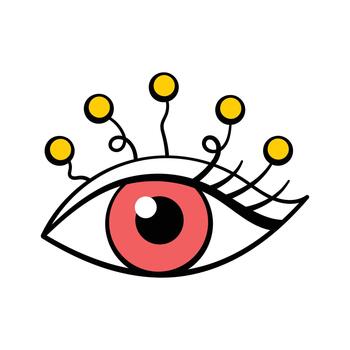 AI powered bionic eye symbolizing advanced vision technology, modern vector