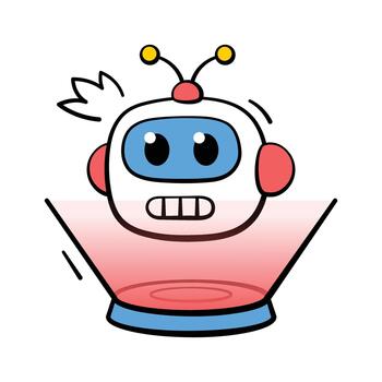 Well designed icon of AI robot appearing as a futuristic hologram projection vector