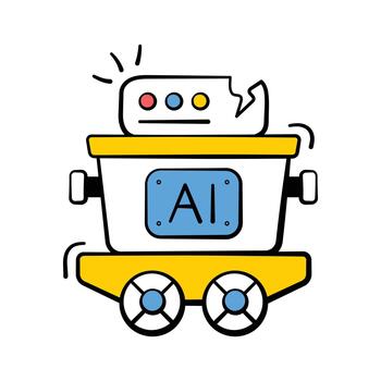 Latest hand drawn icon of data mining in trendy design style vector