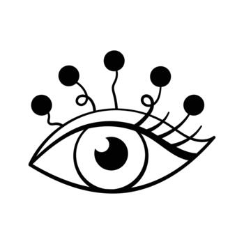 AI powered bionic eye symbolizing advanced vision technology, modern . vector