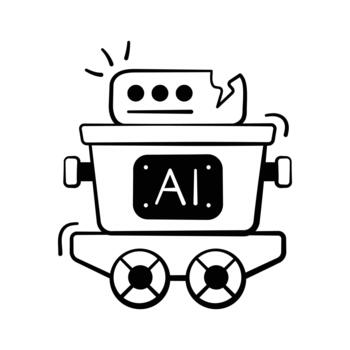 Latest hand drawn icon of data mining in trendy design style. vector