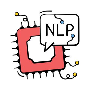 Check this premium hand drawn icon of nlp chip, ready to use vector