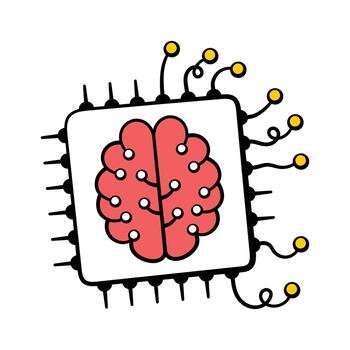 Take a look at this amazing hand drawn icon of neural network vector