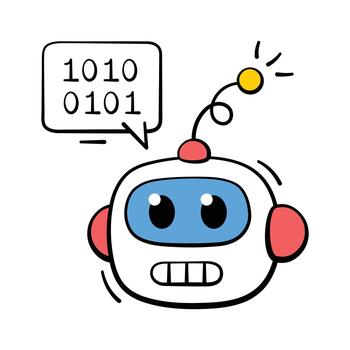 AI robot assistant used for automation and smart tasks, modern vector